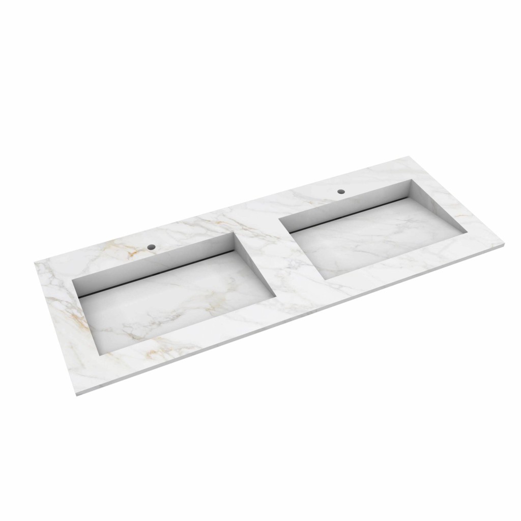 For 120-160cm møbel – Sømløs servant dobbel