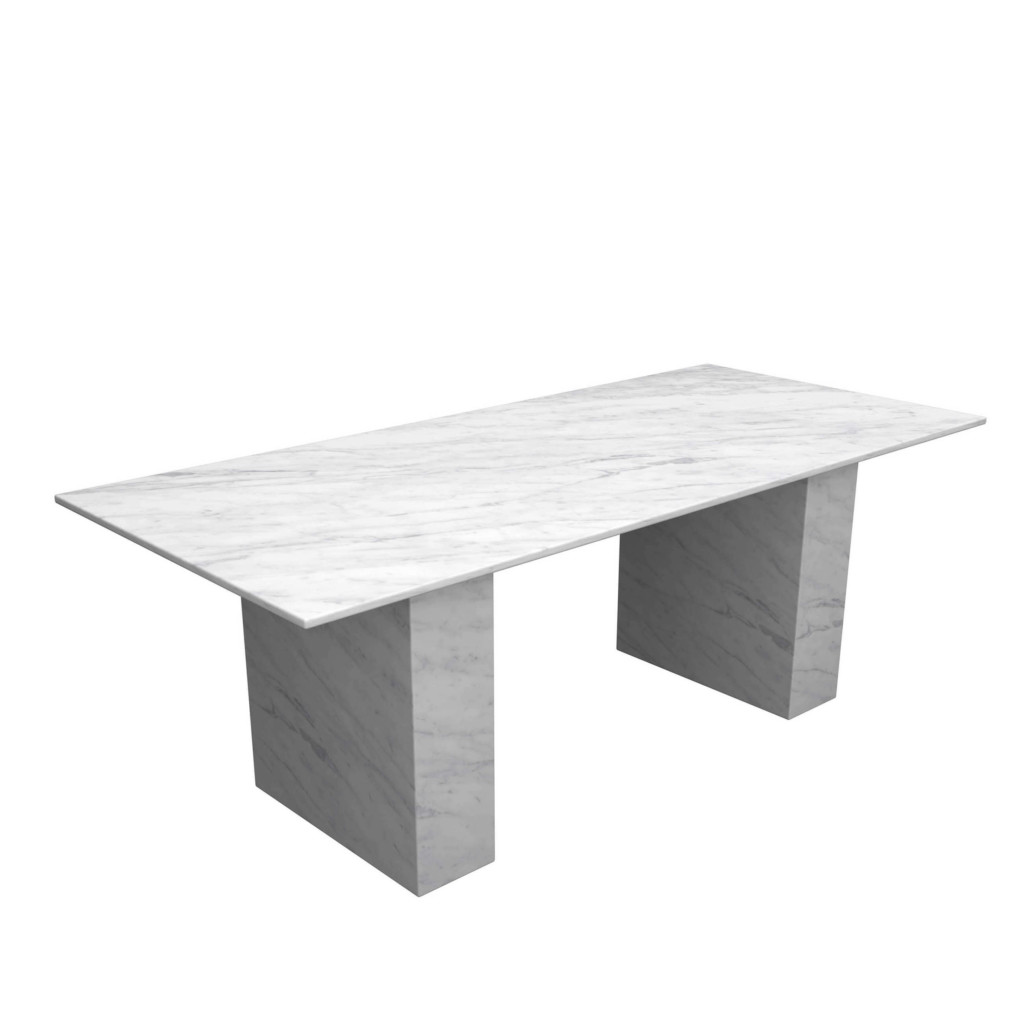 Rektangulært spisebord – Lengde 180-240cm Bredde 80-90cm med understell i stein